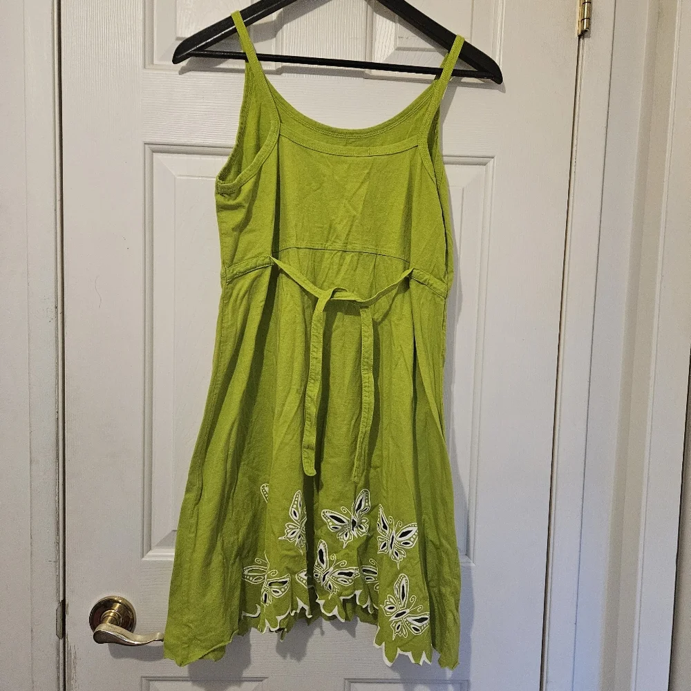 Vintage Green Sundress with Spaghetti Straps - Picture 2 of 14